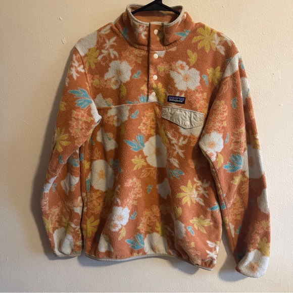 Patagonia Tops - Patagonia Floral Snap-T Fleece Pullover - Flower Power Womens Medium